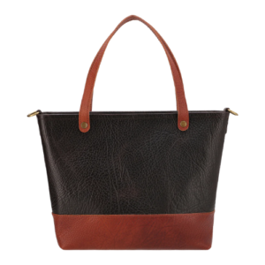 Ebony & Chestnut Leather Tote